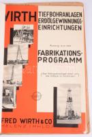 cca 1920-1930 Alfred Wirth &amp; Co. Erkelenz műszaki prospektusok, 10 db, közte rotary-fúró pro...