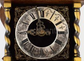 Holland "Zaanse" falióra, 8 napos járatú, súlyokkal, ingával, m: 49 cm