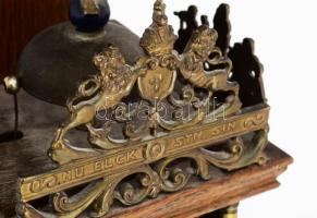 Holland "Zaanse" falióra, 8 napos járatú, súlyokkal, ingával, m: 49 cm