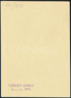 Várkonyi Károly (1910-2001): Ex libris Csorián Ferenc, 1934. Klisé, papír, jelzett klisén, hátoldalá...