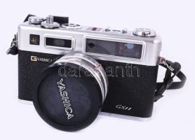 Yashica Electro 35 fényképezőgép Color-Yashinon DX 1:1,1 f=45 mm objektívvel, eredeti tokkal, szép állapotban.