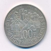 Franciaország 1985. 100Fr Ag "Germinal" T:XF patina France 1985. 100 Francs Ag "Germinal" C:XF patina Krause KM#957