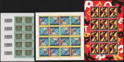 2001 Jótékonyság vonalkódos 10-es tömb, 2002-2003 Europa CEPT: Cirkusz 5 db teljes ív, és Plakátművészet 5 db teljes ív (73.000)