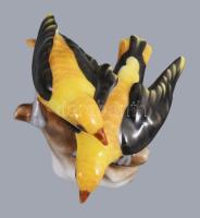 Herendi óherendi madárpár. Jelzett, kézzel festett, hibátlan, m: 6 cm