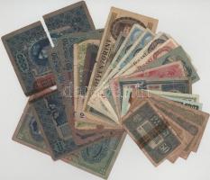 Vegyes, 21db-os magyar, lengyel és csehszlovák bankjegytétel, benne: 1902-1986. 1K-1000K (11db) + Lengyelország 1969-1986. 0,01c - 200Zl (4db) + Csehszlovákia 1953-1988. 1K-20K (6db) T:F-PR Mixed, 21pcs Hungarian, Polish and Czechoslovakian banknote lot, including: Hungary 1902-1986. 1 Kronen -1000 Kronen (11pcs) + Poland 1969-1986. 0,01 Cents - 200 Złotych (4pcs) + Czechoslovakia 1953-1988. 1 Korun - 20 Korun (6pcs) C:F-PR