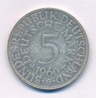 Német Szövetségi Köztársaság 1960G 5M Ag T:XF kis patina Federal Republic of Germany 1960G 5 Mark Ag C:XF small patina Krause KM#112