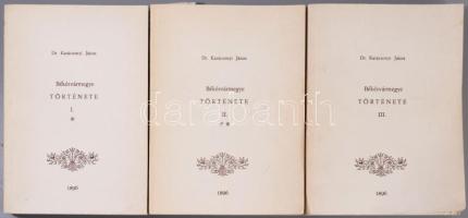 Dr. Karácsonyi János: Békésvármegye története I-II-III. 1896. REPRINT! Kiadói papírkötés, kissé kopottas állapotban.