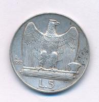 Olaszország 1930R 5L Ag "III. Viktor Emánuel" T:XF Italy 1930R 5 Lire Ag "Vittorio Emanuele III" C:XF Krause KM#67.1