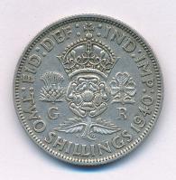 Nagy-Britannia 1940. 2Sh Ag "VI. György" T:VF patina United Kingdom 1940. 2 Shilling Ag "George VI" C:VF patina Krause KM#29