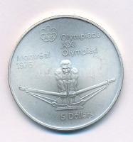 Kanada 1974. 5$ Ag "Montreali olimpia - Evezős" kapszulában T:UNC Canada 1974. 5 Dollars Ag "Montreal Olympic Games - Rower" in capsule C:UNC Krause KM#91