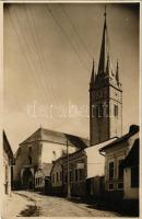 Torda, Turda; Templom, A. Molnár üzlete. Csiky felvétele / church, shop. photo