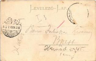 1902 Tátralomnic, Tatranska Lomnica; Evangélikus és római katolikus templomok. Kuszmann Gyula kiadás...