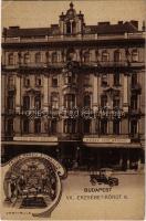 Budapest VII. Hotel Meteor szálloda, kávéház, automobil, belső. Marosi Zsiga és Fia tulajdonosok (EB)