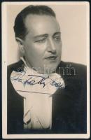 Deésfalvi Pataky Kálmán (1896-1964) operaénekes autográf aláírása őt ábrázoló fotólapon,