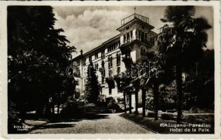 1937 Lugano, Paradiso; Hotel de la Paix. photo Ditta G. Mayr. (EK)