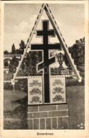 Russenkreuz. Der Heldenfriedhof in Korneuburg: Erbaut von Soldaten der k.u.k. Eisenbahntruppe in den Kriegsjahren 1915-1917. / Első világháborús orosz katonai hősök sírja / WWI Russian military heroes tomb (vágott / cut)