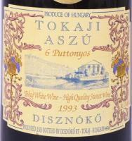 1993 Disznókő Tokaji Aszú, 6 puttonyos, bontatlan palack, édes, fehér desszertbor, "Challenge I...