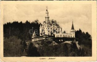 1912 Lucerne, Luzern; Hotel Chateau Gütsch, castle, restaurant. W. Zimmermann-Straeessier (EK)