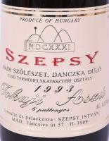 1993 Szepsy Tokaji Aszú, 6 puttonyos, Mád, Danczka Dűlő, bontatlan palack, édes, fehér desszertbor, ...