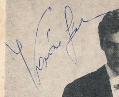 Koós János (1937-2019) énekes autográf aláírása képén