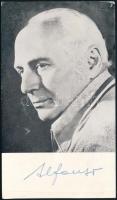 Markos József, művésznevén Alfonso (1912-1987) humorista autográf aláírása képén