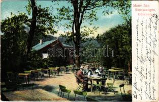 1904 Göteborg, Gothenburg; Motiv fran Slottsskogen / forest park, restaurant garden (worn corners)