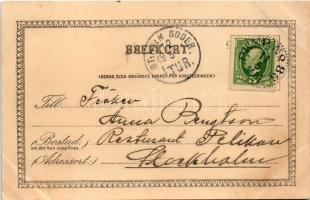 1901 Mariestad, Kyrkan, Residenset / chruch, royal castle. Art Nouveau, floral (EK)