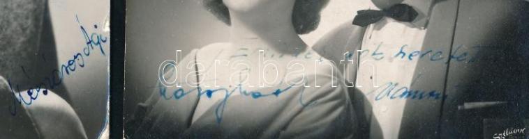 Mészáros Ági (1914-1989) színésznő autográf aláírása fotón + Záray Vámosi aláírt fotó
