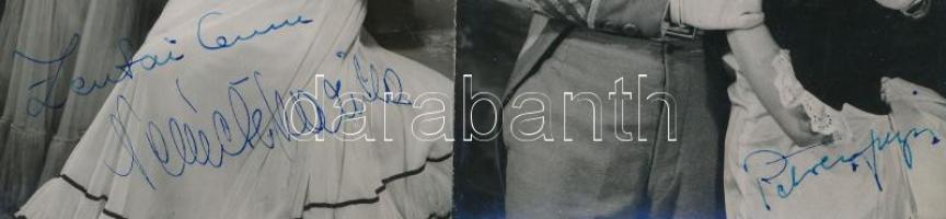 Operett énekesnők aláírt fotói Zentai Anna, Németh Marika, stb 3 db 12x9 cm