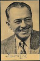 cca 1950 Jávor Pál (1902-1959) színész aláírása az őt ábrázoló fotólapon