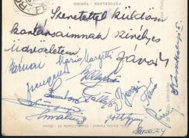 1947 A magyar labdarúgó válogattott tagjainak aláírása a Olaszország 3?2 Magyarországbarátságos mérk...