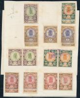 ca 1913 Újpest 25 db városi illetékjegy részben felülnyomásokkal.