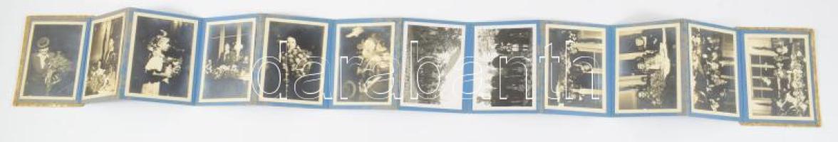 1942 Nagyszalonta ünnepség 12 db fotós leporelló 6x9 cm