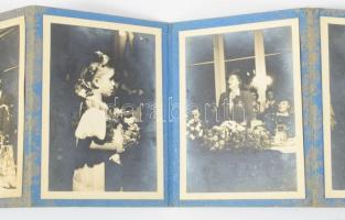 1942 Nagyszalonta ünnepség 12 db fotós leporelló 6x9 cm