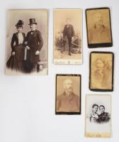 ca 1880-1900 A Pécsi Hofmeister család tagjait ábrázoló fotók 6 db