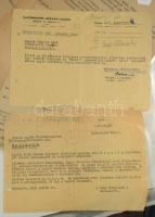 ca 1900-1960 nagy családi okmányhagyaték tétel Pécs, Erdély vonatokozású okmányok a Bónis, Dely csal...