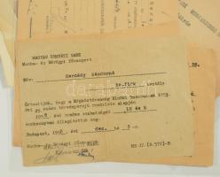 ca 1900-1960 nagy családi okmányhagyaték tétel Pécs, Erdély vonatokozású okmányok a Bónis, Dely csal...