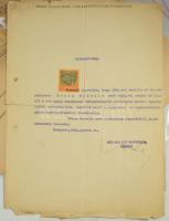 ca 1900-1960 nagy családi okmányhagyaték tétel Pécs, Erdély vonatokozású okmányok a Bónis, Dely csal...
