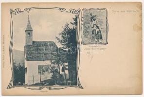 Szászsebes, Mühlbach, Sebesul Sasesc, Sebes; Kapelle, Gnadenbild "Unser Herr im Elend". Peter Gatterer, Alois Figl / kápolna, kegykép / chapel, miraculous image. Art Nouveau (apró lyuk / tiny pinhole)