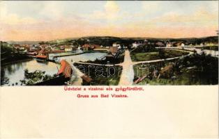 Vízakna, Salzburg, Ocna Sibiului; sós fürdő. Takáts Jenő kiadása / salt bath, spa (gyűrődések / creases)