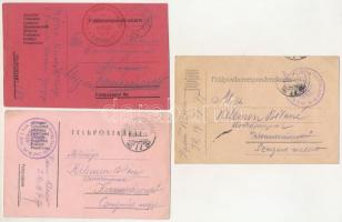 4 db RÉGI első világháborús tábori postai levelezőlap + 1 db távirat / 4 pre-1945 WWI military field postcards + 1 telegram