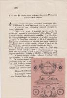 1841-es "10 Gulden-es" bankjegy 1845-ös színes facsimile kiadása, ehhez a hamisítvány részletes leírása RRR!!!