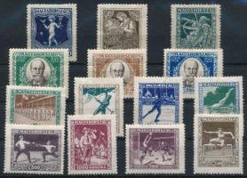 1924-1925 Jótékonyság (I.), Jókai Mór (I.) és Sport (I.) 1-1 sor (12.800)