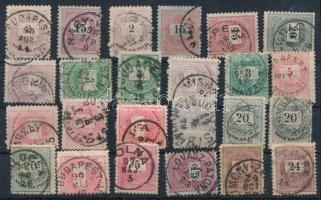 1874-1899 24 db Krajcáros bélyeg szép / olvasható bélyegzésekkel