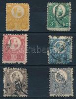 1871 Réznyomat sor (~35.000) (2kr gumi nélküli, foghibák / without gum, perf. faults, ráncok törések / creases)