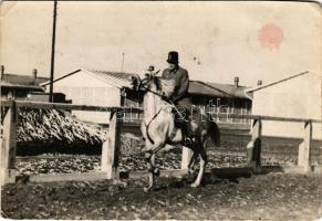 Magyar huszár lóháton / Hungarian Hussar on horseback. photo (non PC) (fl)