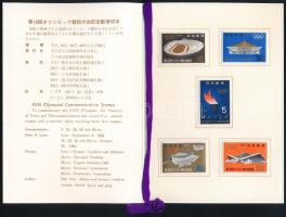 Japán 1964 5 bélyeges Olimpia sor dekoratív tokban