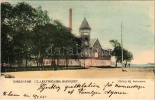 1905 Karlshamm, Hellerströmska Badhuset / spa, bathhouse (fl)