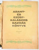 Arany- és ezüstkalászos gazdák könyve. Szerk.: Asztalos P. Kálmán et al. Bp., 1943, Közérdekű Könyvkiadó Vállalat, 183+[1] p.+ 416 p.+ 65+[13] p. Kiadói egészvászon-kötés, sérült, foltos, a könyvtesttől elváló borítóval, vetemedett elülső kötéstáblával, helyenként kissé foltos lapokkal.