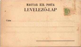 Pöstyén, Pistyan, Piestany; Hölzflösser bei einer Stauung / tutajozás / rafting, timber floating (Rb...